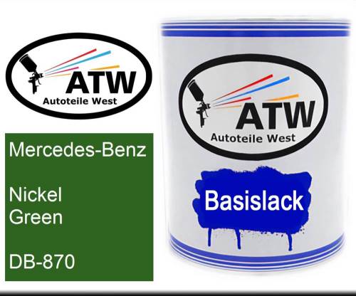 Mercedes-Benz, Nickel Green, DB-870: 1L Lackdose, von ATW Autoteile West.